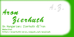 aron zierhuth business card